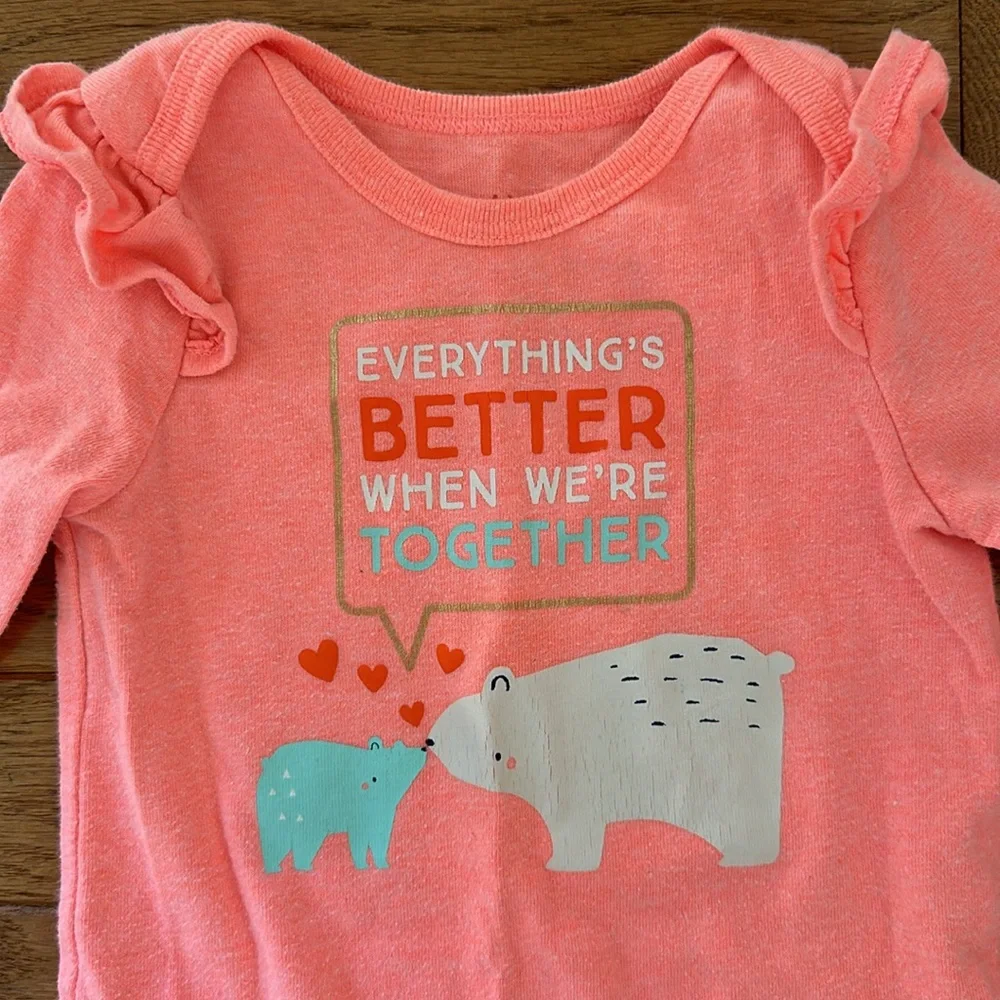 👶🏻 Carter’s Gerber Cat & Jack Onesies 12 months white pink bundle lot baby euc